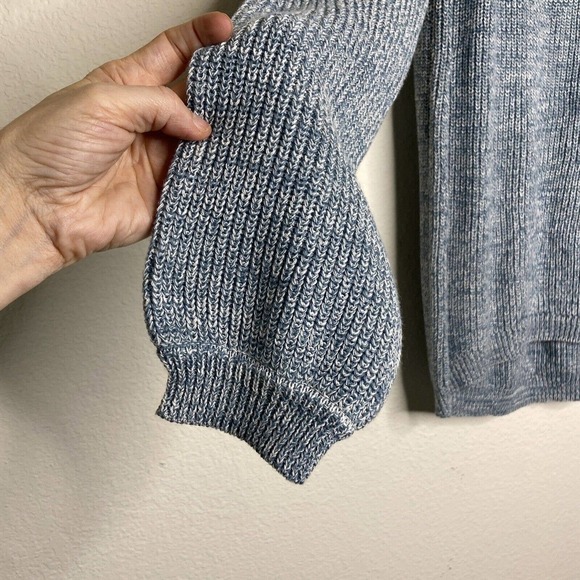 Pink Lily Criss Cross Back Blue Sweater S - Picture 5 of 12